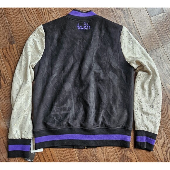 Alyssa Milano NFL Super Bowl 52 Minnesota BLK  Womens Jacket Eagles Patriots S - Picture 13 of 13